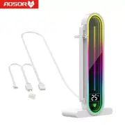 AOSOR GH3 Pro RGB GPU Holder 3-Pin ARGB Stand /Temperature Display / White