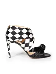 Checkered Knot Detail Heels