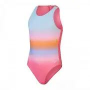 Speedo Girls Hydrasuit One Piece Swimsuit Pink/Blue 13-14 Years