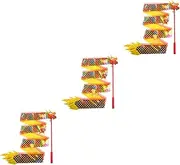 BESPORTBLE 3pcs Colorful Dancing Gymnastics Ribbon Stick Rhythmic Streamers for Boys and Girls Garden Decor and Artistic Dance Performance Vibrant Outdoor and Indoor Use
