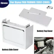 Chrome Battery Cover Kit For Harley Dyna Wide Glide FXDWG 1997-2005 Super Glide