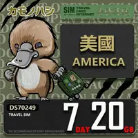 在飛比找momo購物網優惠-【鴨嘴獸 旅遊網卡】Travel Sim 美加7天20GB 