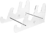 SECFOU 3 Transparent Keyboard Stand Holder for Mechanical Keyboards Easy Assembly Elegant Desk Display Accessory for Home and Office Use