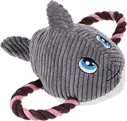 HOMOBABE Squeaky Plush Dog Chew Toy for Large Medium Small Dogs Safe Molar Toy for Interactive Play Teeth Cleaning Reducing Loneliness for Indoor Fun