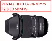 PENTAX HD D FA 24-70mm F2.8 ED SDM WR Lens K-mount Pentax-D
