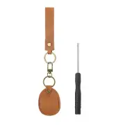 Leather Key Fob, Genuine Leather Key Fobs for Home Car Keys, Brown