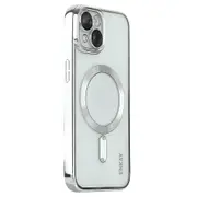 Electroplating TPU Slim Case for iPhone 15 Compatible with MagSafe Lens Guard Anti-Drop Phone Cover