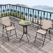 Costway3 PCS Outdoor Bistro Set for Patio/Poolside/Yard