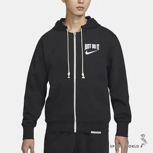 Nike 男 連帽 外套 籃球 Dri-FIT 毛圈布 Just Do It 黑 DV9449-010