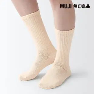 【MUJI 無印良品】女足口柔軟舒適粗織直角襪(共6色)