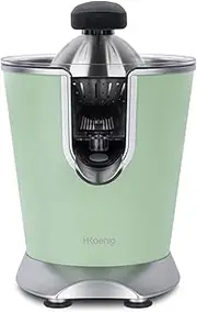 H.Koenig Electric Citrus Juicer AGR88 BPA-Free, Orange, Lemon, Grapefruit Juice, Fast, Automatic, Quiet, Powerful, 160 W, Drip Stop, Dishwasher Safe, Pastel Green