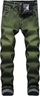 [Fredd Marshall] Men's Skinny Jeans Stretch Slim Straight Fit Fashion Basic Denim Pants