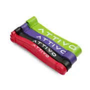 ATTIVO Resistance Band, Pull Up Bands, Pull Up Assistance Bands, Workout Bands, Exercise Bands, Resistance Bands Set for Legs, Working Out, Muscle Training, Men and Women - Set of 4