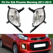 Pair Front Bumper Fog Light Driving Lamp Clear For Kia Picanto Morning 2011-2015