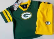 GREEN BAY PACKERS BABY TODDLER JERSEY SHIRT PANTS SET 12 18 24 mos POLYESTER NWT