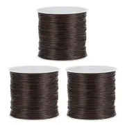 Elastic Cord DIY Making Stretchy String Craft Wire, Brown, 3 Rolls