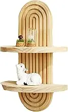 Boho Wall Shelf | Boho Book Shelf - Vintage Aesthetic Decorative Modern Candle Holder, Organizer for Nursery Laundry Apartment Closet Vanity Desk Bookcases