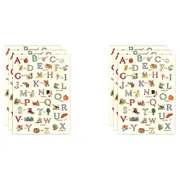 6x Cavallini Paper Poster Prints/Gift Wrap Wall Art Decor 50x70cm ABC’s English