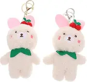 [BESTYASH] Key Holder Bag Pendant Pcs Bunny Key Chain Stuffed Animal Keyring Plush Decor