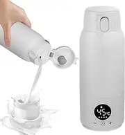 Portable Milk Warmer for Travel,Milk Warmer for Baby Breastmilk with Fast Heating & Precise Temp Control,Bottle Warmer Portable for Outdoor,Car,Airplane Use