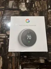 Google T3007ES Nest 3rd Gen Learning WIFI Thermostat Stainless Steel New sealed