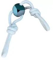 Retriever Extreme Rubber Ball with Rope LARGE/XL Tug Fetch & Chew Dog Toy