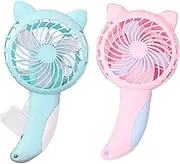 Manual Press Small Fan, Small Animal Fan, Toy Fan, Personal Fan Handheld Cartoon Mini Portable Hand Fan for Kids Girls Women Man Outdoor Travel Generic