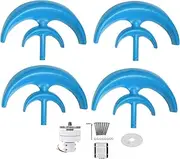 Wind Turbine Genertor Solar System Genertor, Wind Turbine, Wind Turbine Kit, 1200W 4 Blade Generator AC Motor Solar System, Lantern Type DoubleLayer Blue (24V)