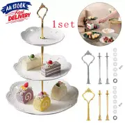 DIY 3 tier sets Vintage Cake Plate Stand fittings make Wedding centre High tea