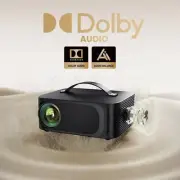Home Theater Black NEW 4K Projector Indoor Outdoor With Bluetooth Dolby Audio