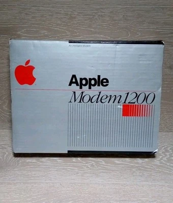 Vintage 1983 Apple Modem 1200 NEW in Box NIB Model A9M0301 w/ Power Supply Cib