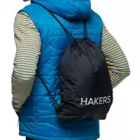 在飛比找蝦皮購物優惠-HAKERS哈克士 超輕量輕便收納束口後背包(黑色)