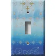 SnazzySwitch Blue Design Decorative Light Switch Plate Cover
