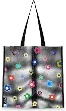 kate spade new york Reusable Shopping Bag, Grocery Tote with Shoulder Straps, Large Collapsible Tote, Gingham Garden, Gingham Garden