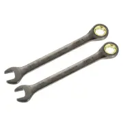 2pcs 9/16" Ratcheting Combination Wrench SAE 90 Teeth 12 PT Ratchet Spanner