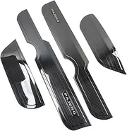 PLKGMLNO Car Door Kick Plate Stainless Steel Door Protection Pad Scratch Resistant Compatible for Pajero V93 V97 Interior Panel Accessories(Balck)