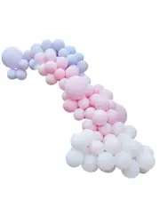 Large 200 Piece Pastel Pink And Purple Balloon Arch Kit