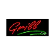 NEW “GRILL" w/UNDERLINE 27x11 SOLID/ANIMATED LED SIGN wCUSTOM OPTIONS 20554
