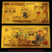 24k gold foil plated Pokemon Collectible Banknote Bill - Meowth