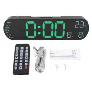 (Green)Digital Wall Clock Large Display With Remote Control Auto Brightness U HG