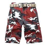Men's Cargo Shorts Camo Shorts Hiking Shorts Pocket Camouflage Comfort Breathable Outdoor Daily Going out Fashion Casual ArmyGreen Red