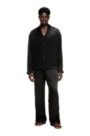[Diesel] Diesel - Fluid pyjamas with denim effect - Pajamas - Unisex - Black XS Black