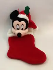 Disney Minnie Mouse 3D Plush Christmas Stocking Santa Hat Plush Red & White