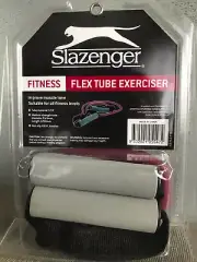 New Sealed Slazenger Brand Fitness Flex Tube Muscle Tone Exerciser Gym Workout