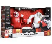 FAO Schwarz Robo Rage RC Robot Boxer Set Wireless Remote LED Light Sound Effects