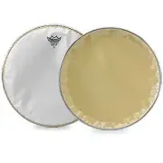 Snare Side, Crimped, Falamas II, Smooth White, Underlay Ring, 14" Drumhead