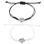 Baseball Bracelets, 2 Pcs Baseball Gifts Braided Wristbands Black White