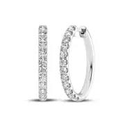 Meera Hoop Earrings with 1.00ct of Laboratory Grown Diamonds in 9kt White Gold