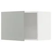 METOD wall cabinet, white/Havstorp light grey, 60x37x40 cm