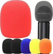 6 Packs Mic Pop Filter for Handheld Mics,Windscreen Foam Cover for Ball-Type Microphone Reduce Plosive Wind Noises with Different Color by YOUSHARES